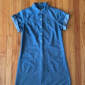 Patagonia Chesser Island Denim Chambray Button Down Shirt Dress Women’s Size 8